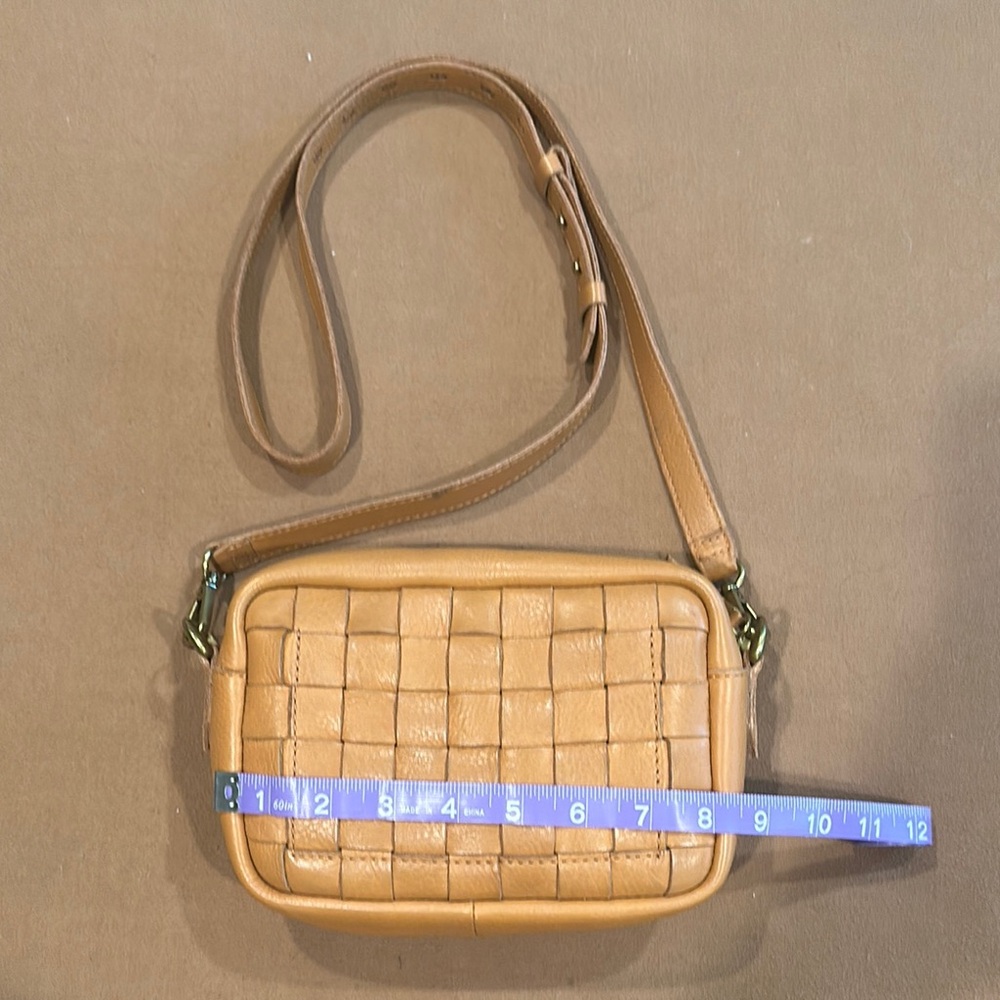 Tan Woven Crossbody Bag